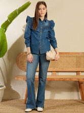 Women's Front Placket Denim Shirt