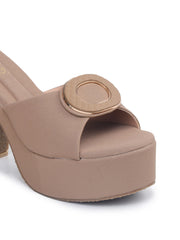 صندل كاجوال أنيق بكعب عريض مفتوح من الخلف