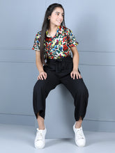 Girls Polyester Colour Blocked Jumpsuit