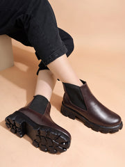 Shoetopia Smart Casual Brown Chelsea Boots For Women & Girls