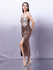 Women Embellished Sequined Maxi Dress