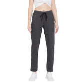 Women's Dark Grey Cotton Track Pants