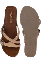 صندل كاجوال أنيق بكعب إسفيني بارتفاع 2 بوصة، مفتوح من الخلف، مقدمة دائرية