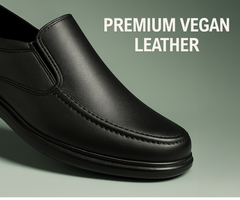 ZOVO Premium Vegan Leather Men's Formal Shoe | Slip On Shoes | Soft Cushioned Insole |Arch Support, Business Casual, Office Wear Shoes