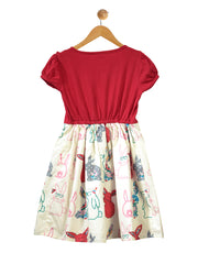 فستان قطني مطبوع للبنات