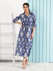 bohemian Ethnic Motifs Printed Maxi Midi Dress