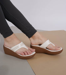 صندل أنيق مفتوح من الخلف بكعب إسفيني 2.5 بوصة