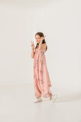 Scarlet Orange Striped Palazzo Jumpsuit Kids