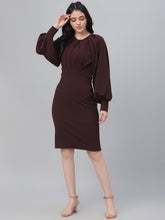 Burgundy Sheath Dress