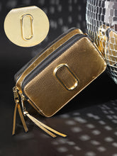 Haute Sauce-Women's The Block Box Sling Bag - Metallic Gold