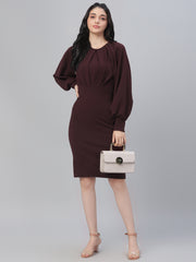 Burgundy Sheath Dress