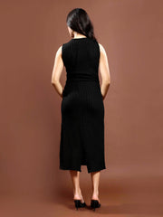 Women's Solid Bodycon Midi Dress