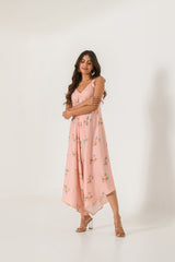 Scarlet Orange Striped Palazzo Jumpsuit