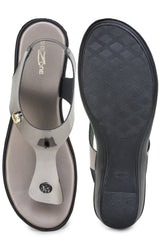 Shezone - Casual Fashion Sandals 2 Inches Wedge Backstrap Round Toe Heels