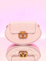 Women's The Quilted Curve Sling Bag - Nude Pink