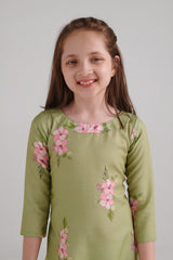 جمبسوت دهوتي أخضر فاتح للأطفال