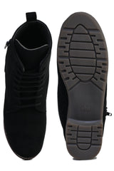 Black Block Solid Regular Boots