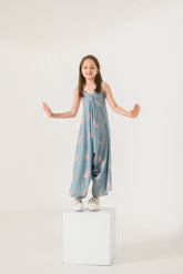 Aqua Blue Palazzo Jumpsuit Kids