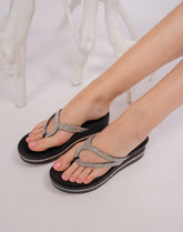 Fashion Open Back Sandal 2 inches Wedge Heels