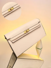 حقيبة كتف نسائية من ذا أوفرلاب - أبيض بودرة