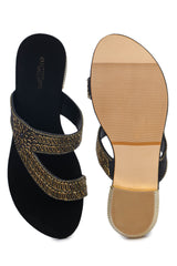 صندل أنيق وعصري بكعب دائري مفتوح من الخلف بعرض بوصة واحدة