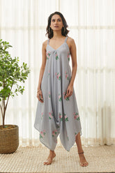 جمبسوت بالازو أزرق فاتح منقط