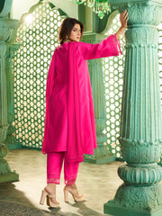 Pink Embroidered Kurta Set