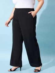 Women Smart Mid-Rise Easy Wash Trousers