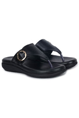 Casual Black Open Toe Flats Round Toe Slip-On Flats