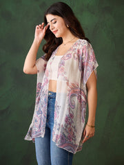 Women's Printed Chiffon Shrug