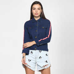 Women's Navy Blue Jacket with Red Tape