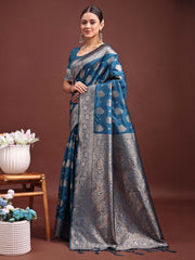 Banarasi Silk Saree with Zari Weaving - A Timeless Tale of Elegance