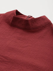 Women Rust Long Sleeves Joggers Co-Ord