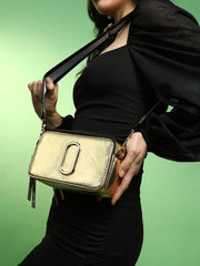 Haute Sauce-Women's The Block Box Sling Bag - Metallic Gold
