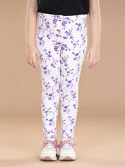 Girls Cotton Floral Printed Jegging