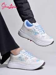 Shoetopia - Smart Casual Blue Sneakers For Women & Girls
