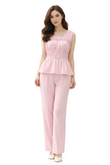 Round Neck Top & Trousers Co-Ords