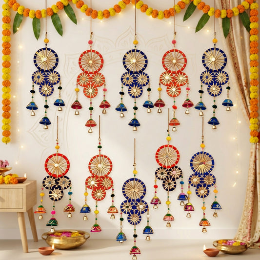 Door Toran Hanging Decoration for Diwali Festival - Pack of 6