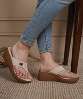 صندل أنيق مفتوح من الخلف بكعب إسفيني 2.5 بوصة