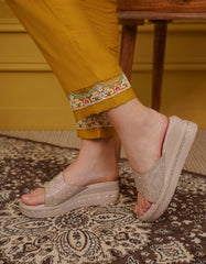 Shezone - Fashion Open Back Sandal 2 inches Wedge Heels