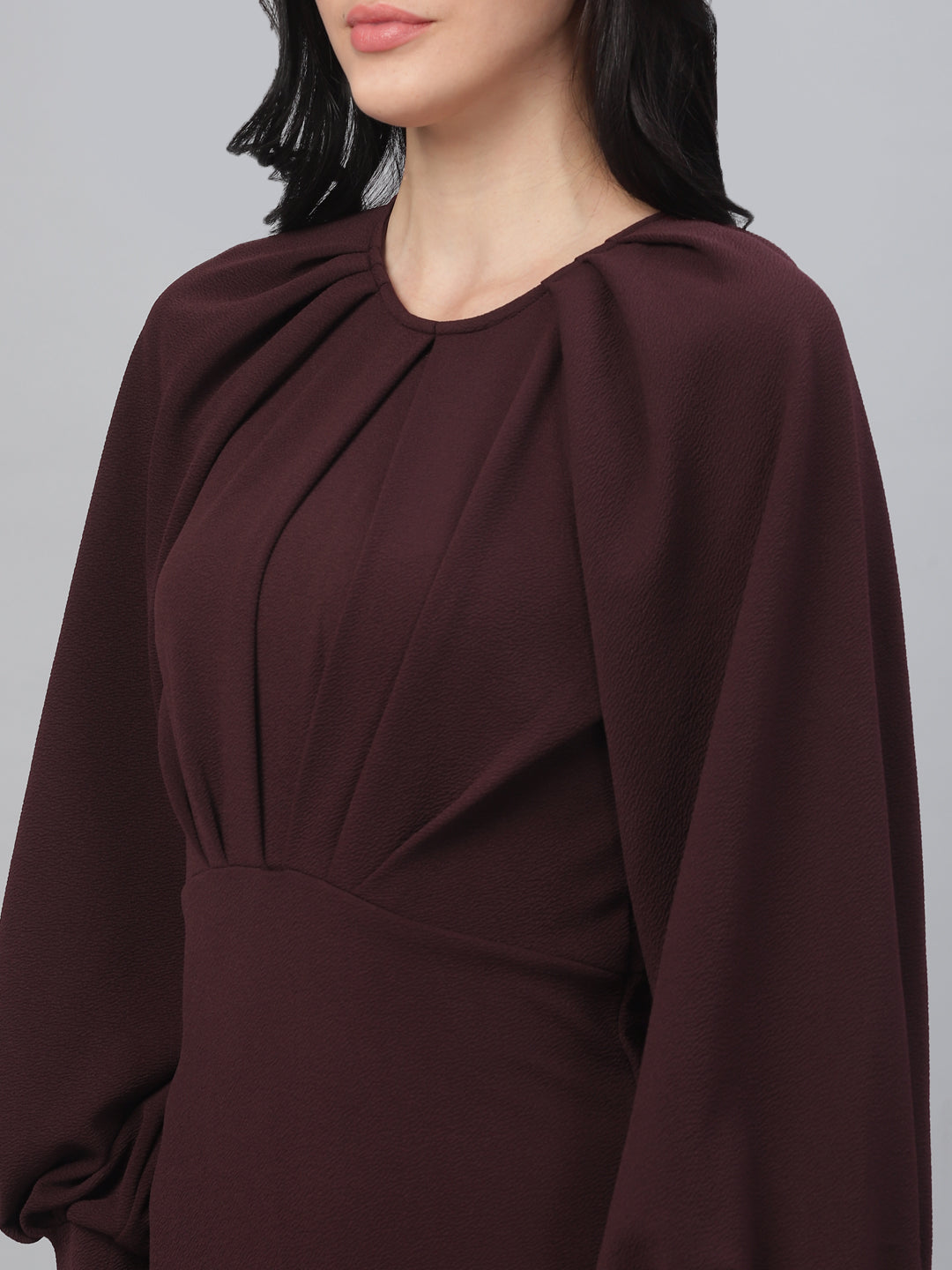 Burgundy Sheath Dress