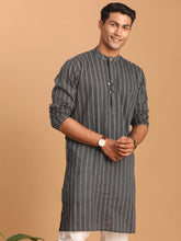 Vastramay - Men's Grey Cotton Kurta