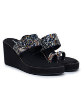 Fashion Open Back Sandal 3 inches Wedge Heels