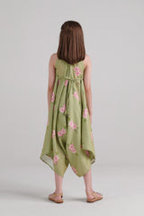 جمبسوت بالازو أخضر فاتح للأطفال