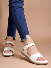 Shoetopia - Comfortable White Doctor Sole Heels For Women & Girls