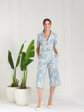 Printed Lapel Collar Top With Palazzo Co-Ords