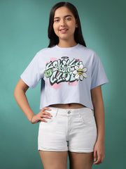 بلوزة قصيرة قطنية للبنات