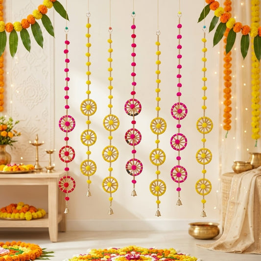 Door Toran Hanging Decoration for Diwali Festival - Pack of 6