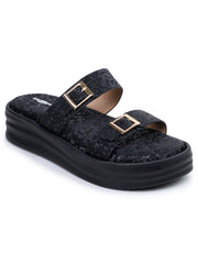 صندل كاجوال أنيق بكعب مسطح مفتوح من الخلف