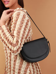 Women's Urban Curve Sling Bag - Midnight Black